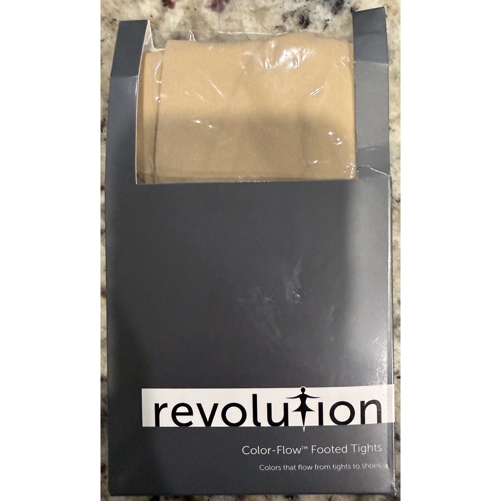 Revolution Dancewear Color-Flow Footed Tights Size SC Small Child Natural NIP